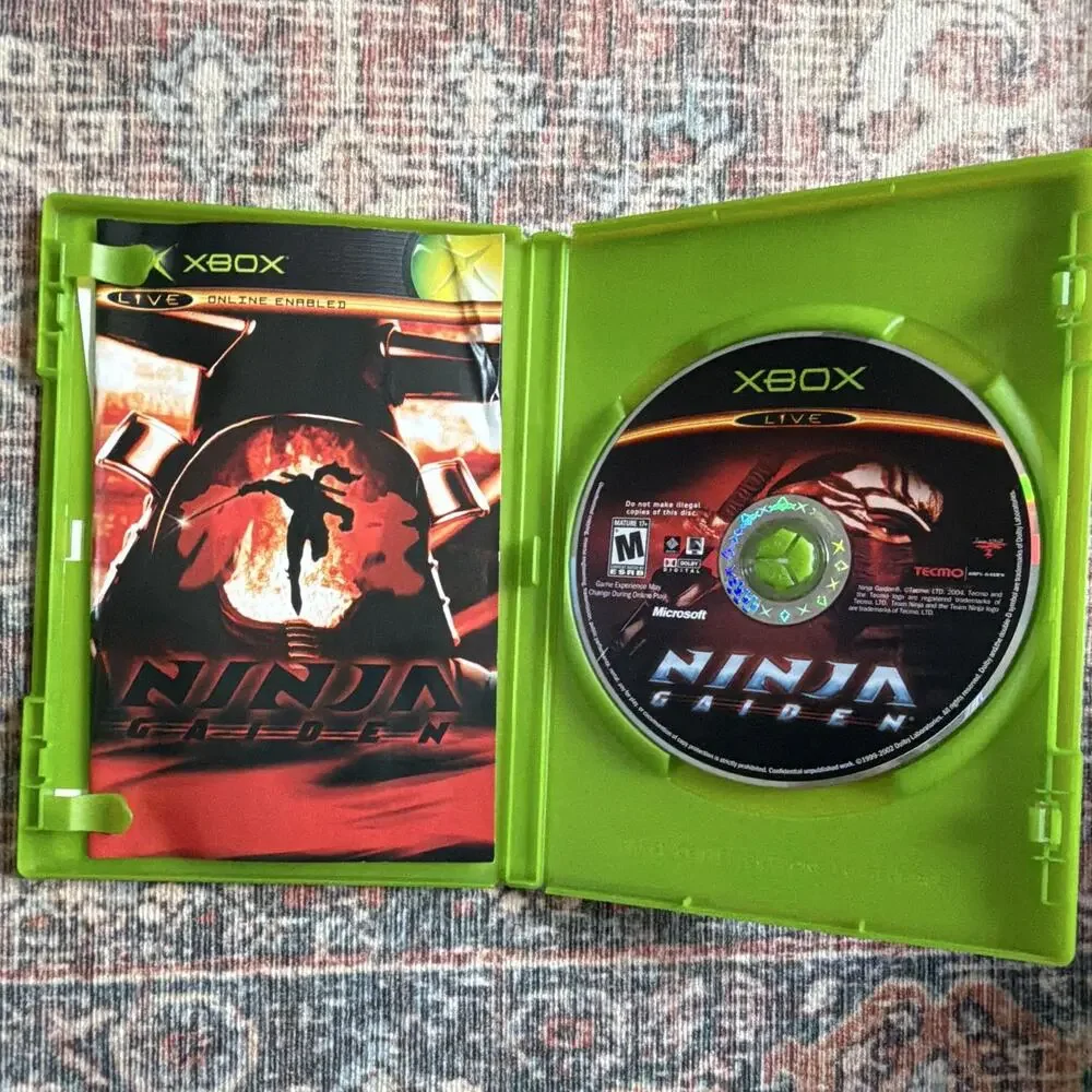 Tecmo Ninja Gaiden Microsoft Xbox Action Manual M Rated 2004 NTSC-U/C